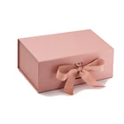 Gift Party Factory Square Colorful Weeding Ribbon Candy Gift Paper Packaging Paper Boxes For Wedding Party Decoration