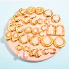 Hoop Earrings Earrings Fashion Trend Stainless Steel Hoop Statement Summer Women Trendy Earrings 2021