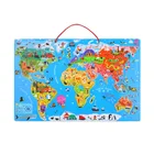 Game 2 Sided Magnetic Educational Brain Teaser Jigsaw Game Puzzle World Map For Kids