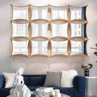 Framed Mirror Modern Luxury Gold Fashion Design Metal Framed Unique Wall Decoration Mirror For Bed Room