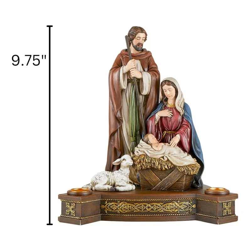 神圣家庭基督降临节的诞生花环奉献烛台圣诞中心装饰烛台