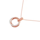 Gold Plated New Design Women Gold Plated White Ceramic Circle Shape Pendant For Necklace