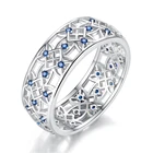 Silver Rings Ring Rings Hot Sale Cheap Silver Plated Rings Flower Zirconia Engagement Ring