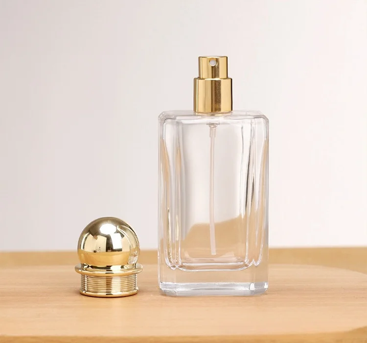 Luxury Recyclable Ml Ml Ml Transparent Glass Perfume Bottle With