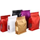 Pouch With Custom Zipper Powder Flat Bottom Pouch Tea Packing Bag With Side Window