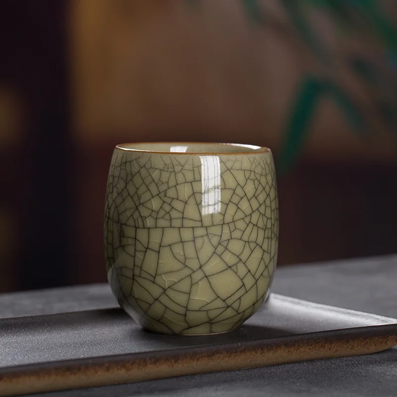 product wholesale chinese design daily use luxury celadon large tea cup ceramic kung fu tea single cup tea bowl gift cup506-8