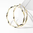 Earrings New Style Handmade Round Earrings Circle Jewelry Women Real 14K Solid Gold Hoop 925 Sliver Earrings