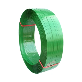 wholesale High strength green color embossed plastic polyester strap pet strapping belt for carton packing
