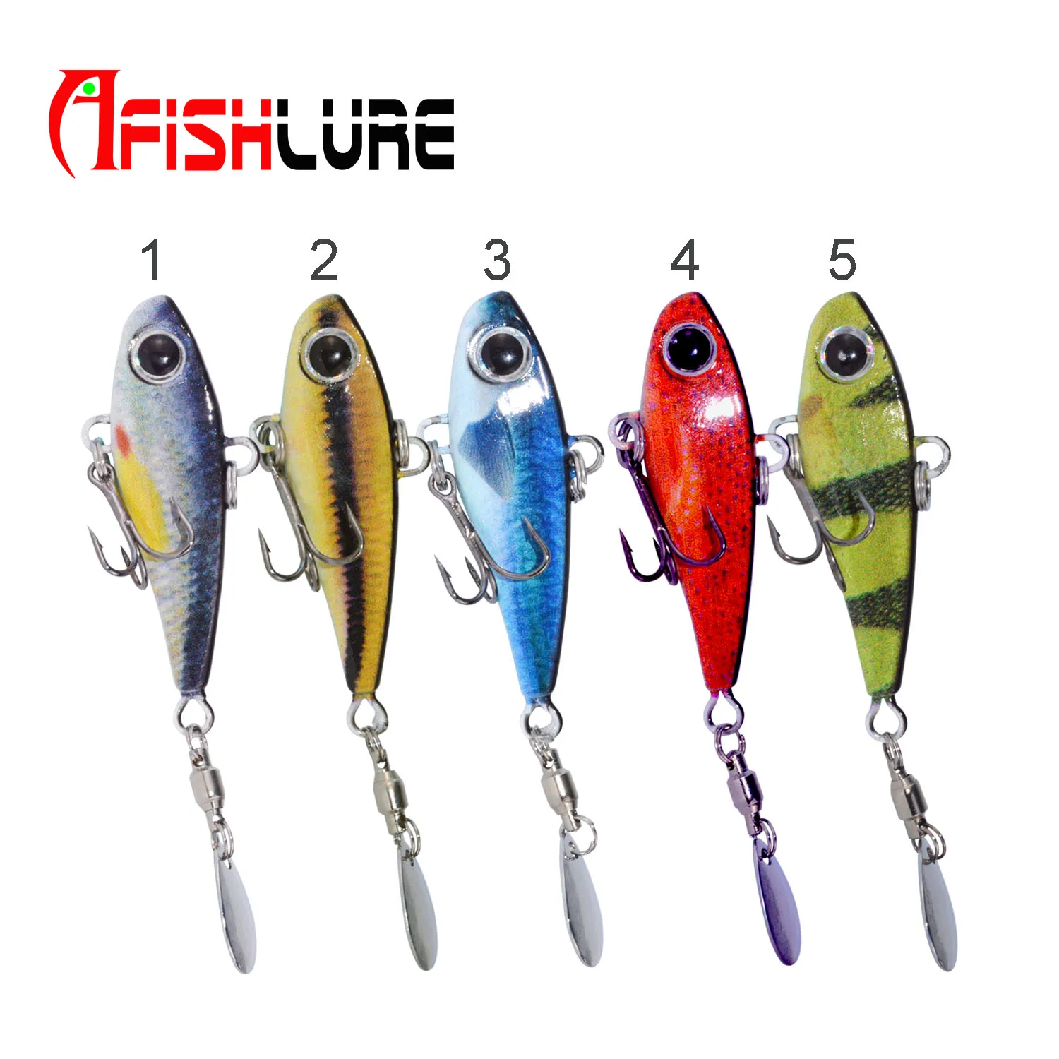 10g Metal Sequin Spinner Luminous Fishing Lures Jig Bait Lure with Treble Hook 