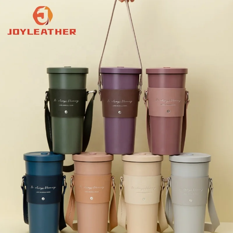 PU Leather Coffee Cup Holders Heat Resistant Reusable Takeout Drink Carriers Portable Sleeves for Hot Cold Drink