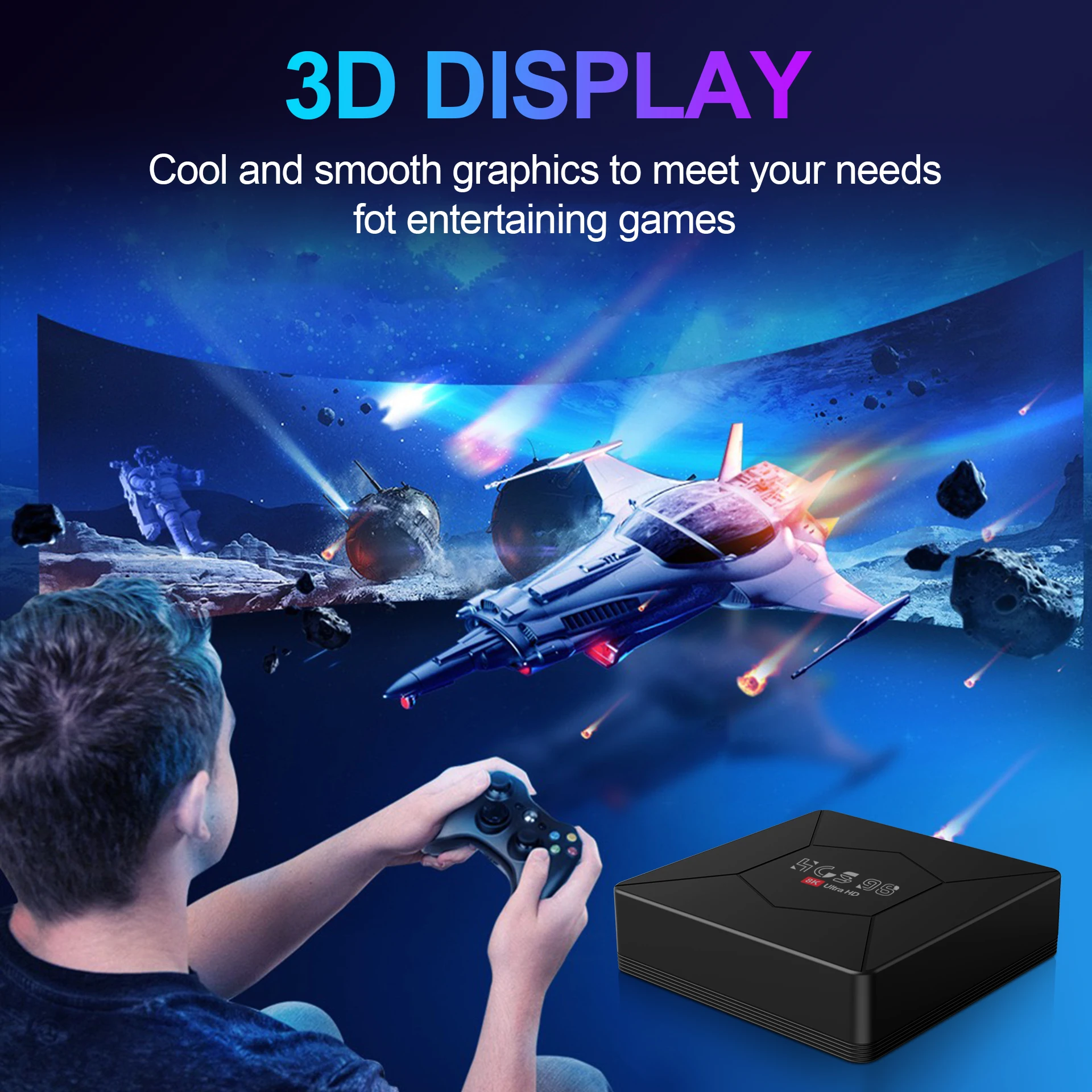 HCS98原始设备制造商定制高品质安卓13 Allwinner H313 4GB 64GB高清网络四核8k最热最热机顶盒4k测试