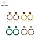 Resin Hoop Resin Earings R.GEM. Stainless Steel Hook Acrylic Resin 4 Sets Hoop Earring Sets For Women