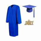 Charm Gowns Graduation Gown Caps Royal Cap With 2021 Year Charm And Gowns For Graduation