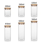 Honey Bamboo Bamboo OEM Storage Jars 200ML Glass Jar Supplier Coffee Bean Honey Glass Jar With Bamboo Lid