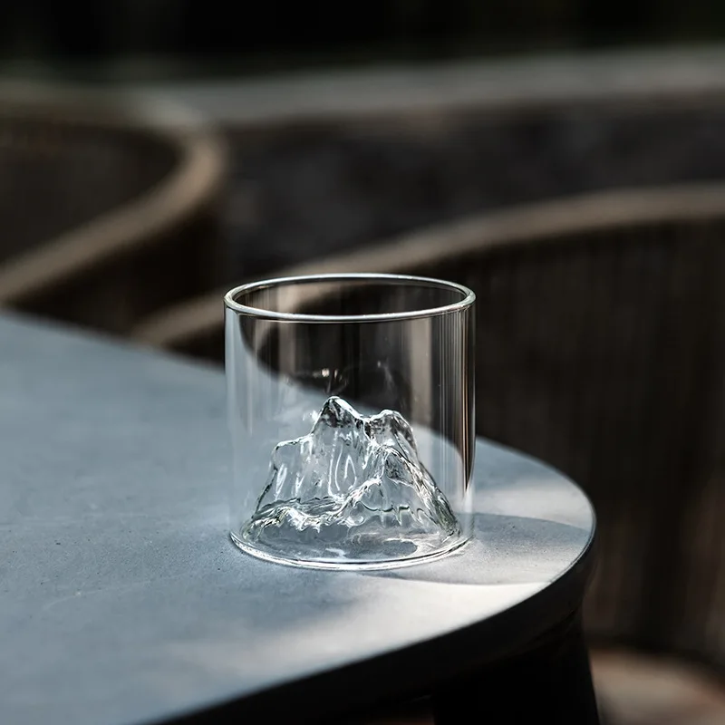 200ml Funny High Borosilicate Glass Cup Coffee Mountain Whiskey Glass Mug
