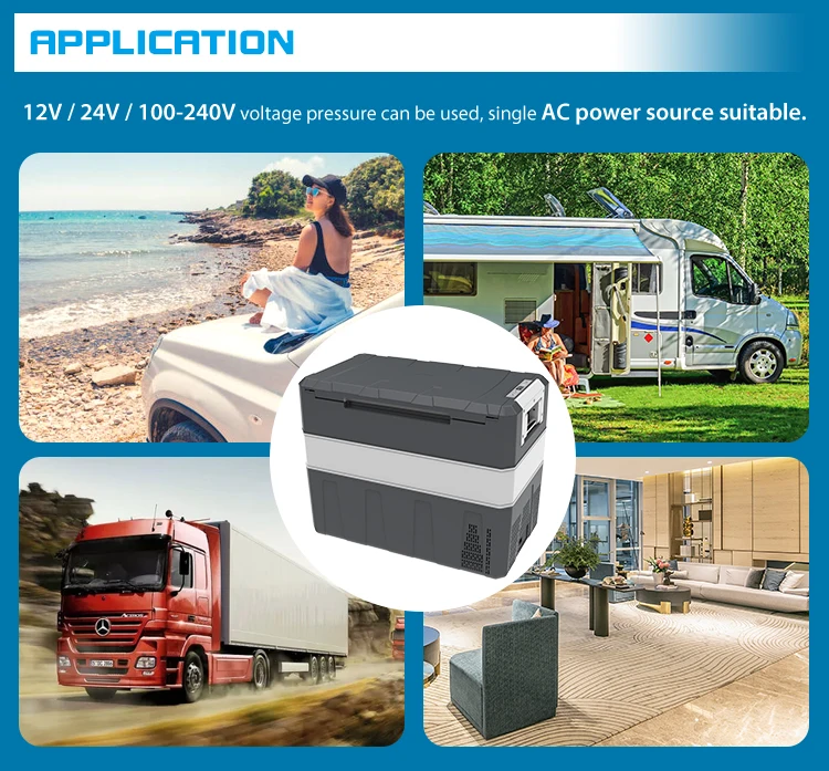 Portable 12v 45l Cooler Box Recycling Mini Car Fridge 12 Volt