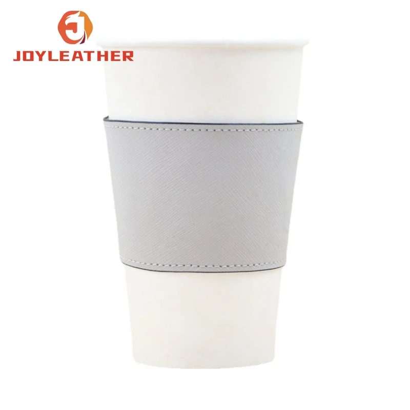 Hot Sale Faux Leather Cup Holders Reusable Iced Coffee Cup Insulator Sleeves Cold Beverages Cup Sleeves