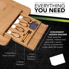 Cheese Natural Crafted Bamboo Wood Bamboo Cheese Board Set For Slicing