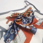Silk Scarf Bandana Scarf Wholesale Womens Silk Feeling Scarf Printed Satin Silk Hair Bandana Scarf