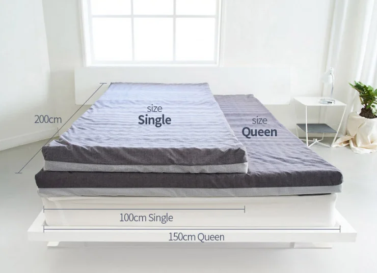 Hot Sale In Korea And Japan Latest fashion Floor  Mattress Bed Topper Pressure Relief  Multiduty 7 Zone Shaped Foam Topper