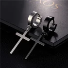 Earrings New Designs Wholesale Never Fade Titanium Anti Allergy Cross Earrings