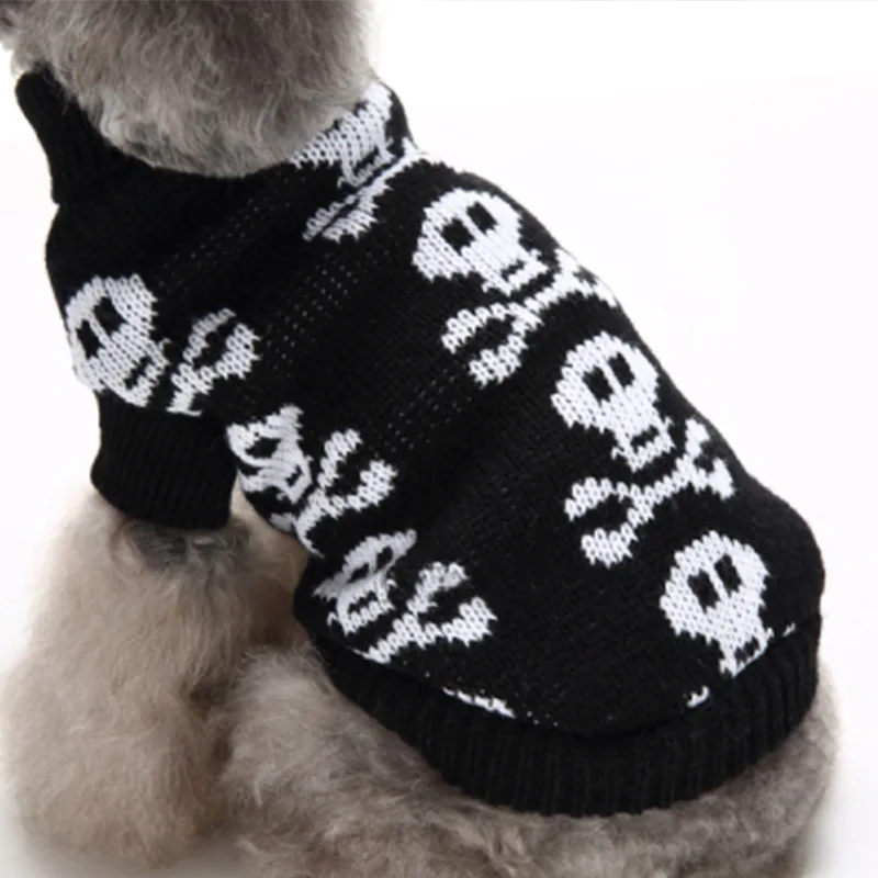 product halloween theme turtleneck knitted pullover dog sweater for small medium dogs autumn winter warm soft apparel-60