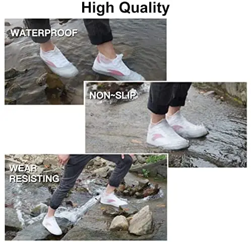 Hot Sale Silicone Waterproof Shoe Cover Rain Boots Reusable Silicone Rubber Rain Shoe Cover