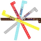 Wristbands Personalised Popular Water Proof Reusable Vinyl Disposable Id Wristbands Custom Plastic For Events