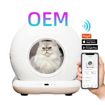 OEM Cat Litter Box Self Cleaning Smart Cat Litter Box Toilet Robot APP Control 72L Large Automatic Cat Litter Box Self-cleaning