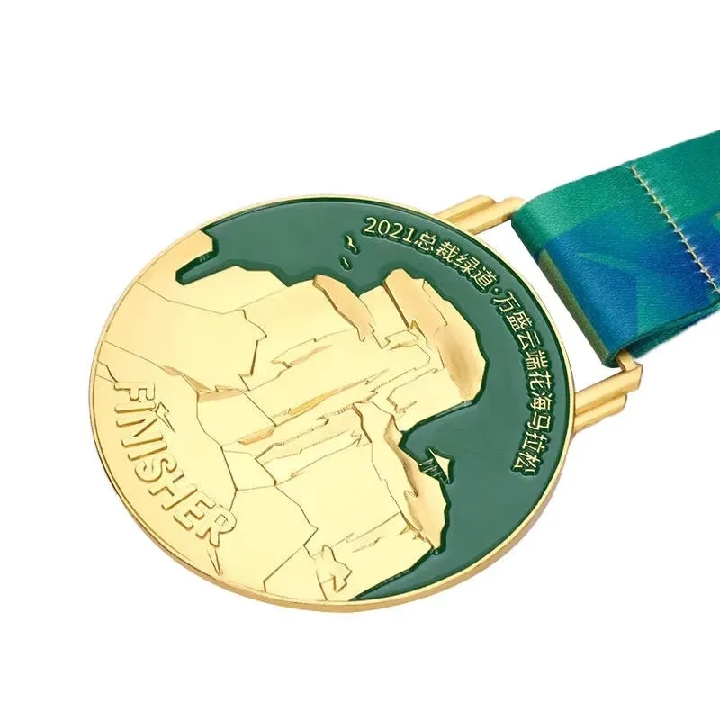 High Quality Custom 2D 3D Running Award Sport Metal Medals Custom Marathon Finisher Sports Medals manufacture