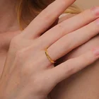Gold Ring Gemnel New Design Fashion Jewelry 18k Gold Plated Sun Carved Brass Ring For Women