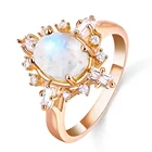 Gemstone Rings Ring Gemstone Ring 2021 Custom Gemstone Brass Jewelry Gold Natural Moonstone Rings