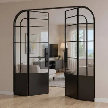 Alufront USA Standard Aluminum Alloy Waterproof Sound & Heat Insulation Bulletproof French Door for Hotel Hall Finished Surface