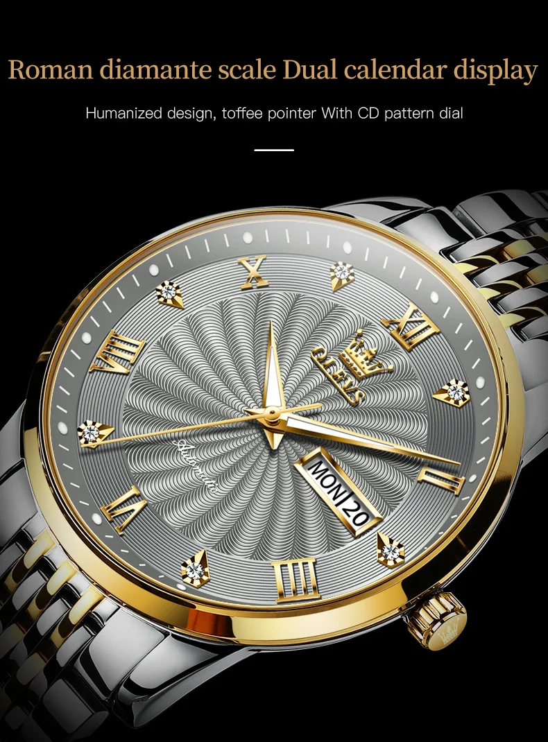 OLEVS 6630 Gold Luxury Automatic Men’s Watch
