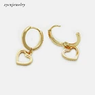 Earrings Cz Czcz XingYu Romantic Heart Earrings Gold Plated CZ Jewelry Hoop Earrings