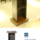 School Modern Wood Lectern Podium Stand Pulpit Acryl Church Concert School Podium