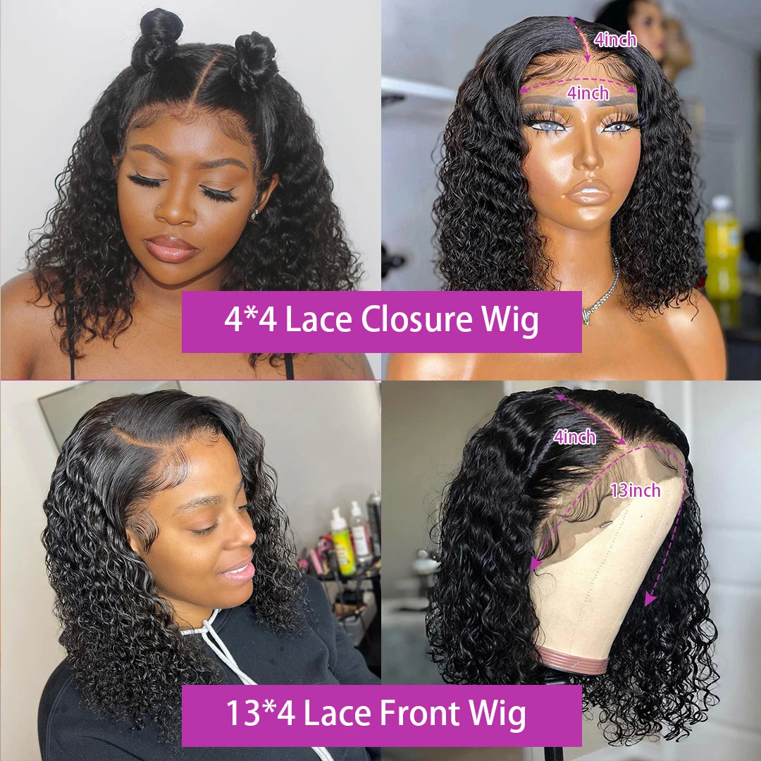 Unprocessed Raw Natural Lace Front Curly Bob Wig,Wholesale Short Human Hair Lace Front Wig,Brazilian Hair Hd Lace Frontal Wigs
