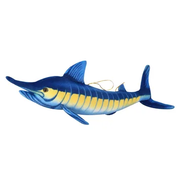 Artificial blue tuna throw pillow plush toy doll Blue Marlin Aquarium souvenir ragdoll