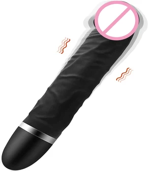 Silicone Realistic Dildo Vibrator Sex Toy Black Vagina Vibrator Erotic Adult G Spot Dildo Vibrator For Women