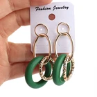Hoops Earrings Newest Gold Plated Double Circle Hoops Stud Earrings