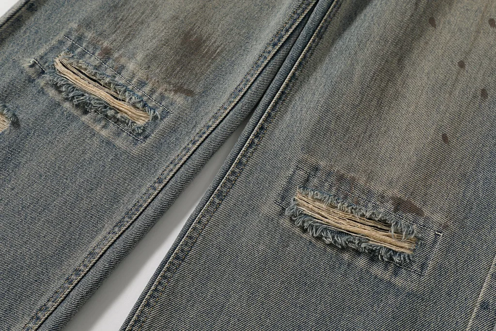 yhj-014定制工厂宽松牛仔裤,适合大码女性高级牛仔裤面料,极致舒适时尚