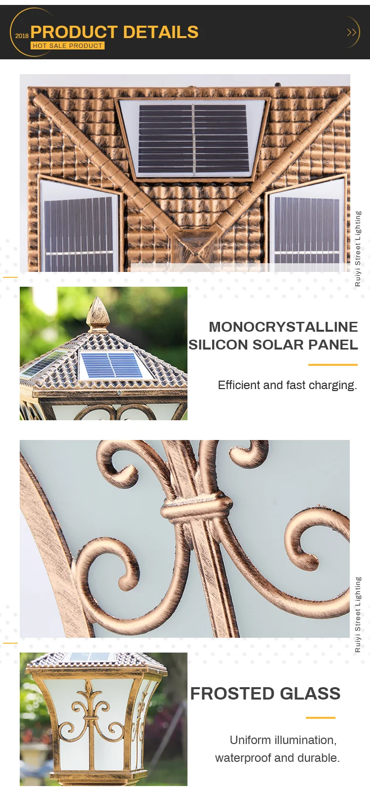 floor mounted traditional lantern solar power fence garden led post lights fixture outdoor fence 4x4 white top