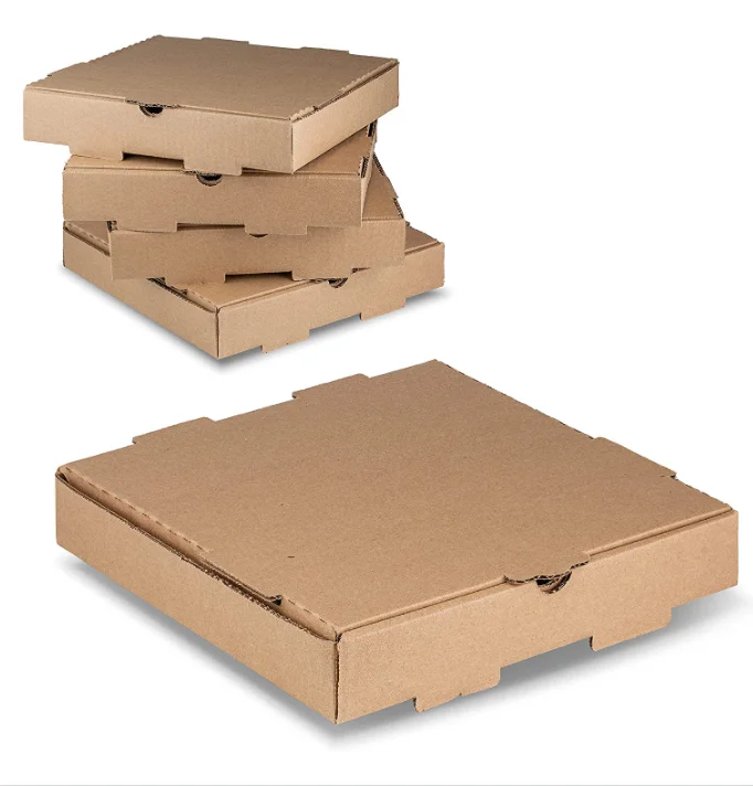 10 Pieces 10 Length x 10 Width x 1.75 Depth Corrugated B-Flute Pizza Box by MT Products 
