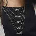Name Necklace Custom Different Font Gold Silver Plated Delicate Diamond Name Plate Necklace Personalised
