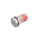 White Switch New Style 1no1nc Plastic 16mm Vandal White Led Illumainted Momentary Led Push Button Switch