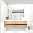 Economic White Economic Modern Luxury Wall Mounted White Aluminum Bathroom Cabinets And Vanities