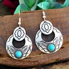 Earrings Native Unique Geometric Bohemian Navajo Western Turquoise Earrings