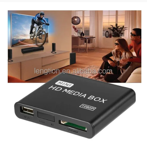 全高清1080P迷你媒体播放器中心H.264硬盘多媒体视频播放器媒体盒，带高清多媒体/VGA/影音USB/标清/MMC，用于电视/显示器
