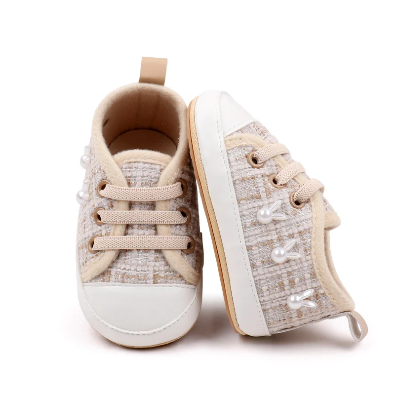 Baby Girl's Summer Spring/Autumn Casual Elastic Canvas Shoes Lightweight Breathable Anti-Slip Mary Jane Flats manufacture