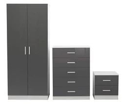 Glossy Flat Pack Wardrobe Set Furniture Fair Price Easy Assembly Custom Bedroom Modern Home Furniture Wooden 20-30 Days 50pcs